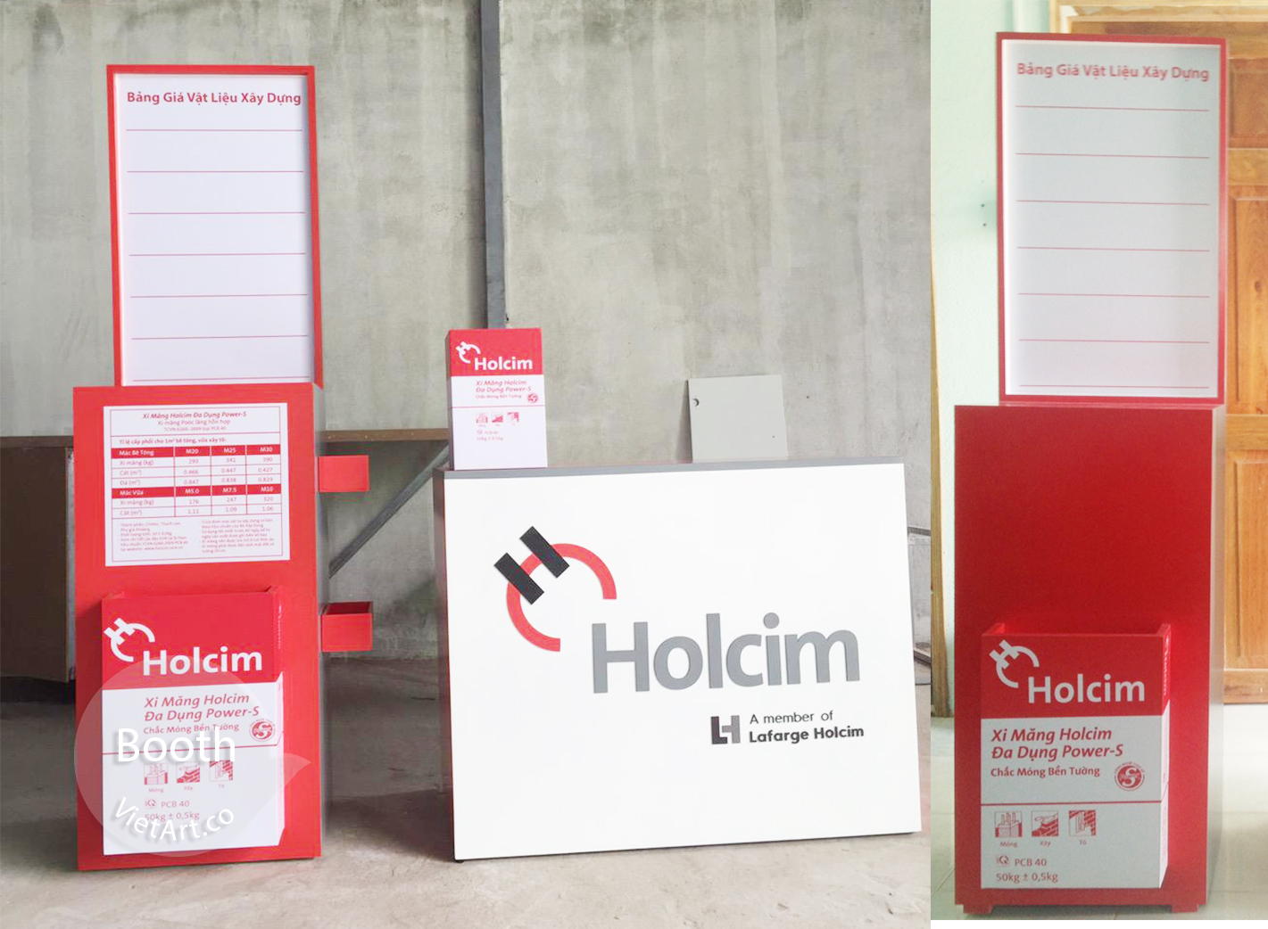 Việt Art Sản xuất bộ Posm cung cấp đại lý các tỉnh miền Tây thương hiệu Holcim